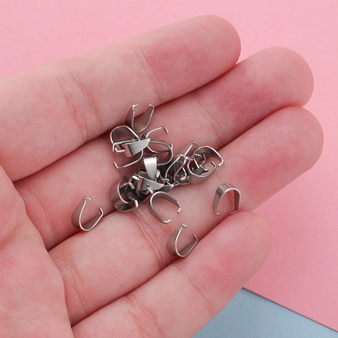 Attaches Pendentifs Fermoirs Acier Inoxydable 304 Connecteurs Pour Création Bijoux DIY Colliers Poli Miroir Durable Lisse