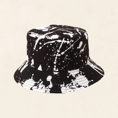 Cappello Da Pescatore Poliestere Stampa Graffiti Schizzi D'inchiostro Falda Larga Protezione Solare Streetwear Per Uomo Donna