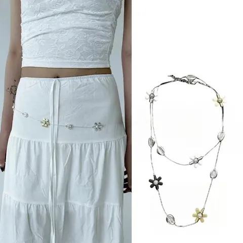 Cintura A Catena In Metallo Vintage Farfalla Ovale Decorativa Regolabile Gioielli Corpo Accessorio Donna