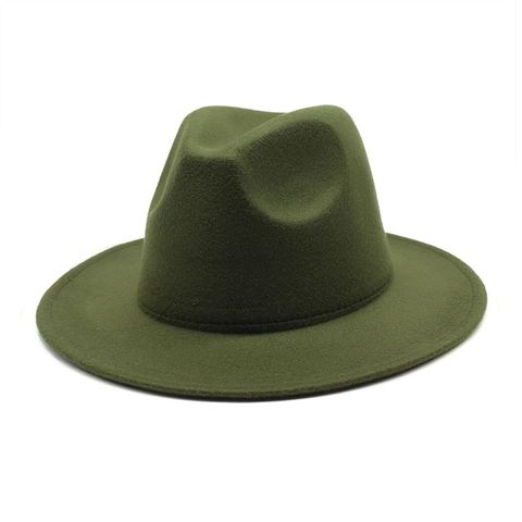 Sombrero Fedora Vintage Ala Ancha Poliéster Fieltro Color Sólido Retro Jazz Gorra Para Exterior Viaje Unisex
