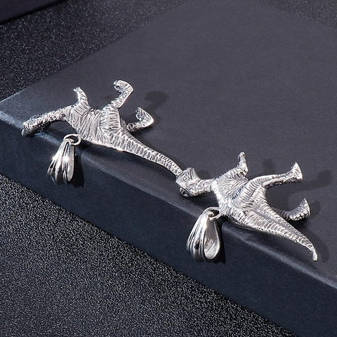 Pendente Dinosauro Realista Acciaio Inossidabile Gioielli Scultura Animale Retro Punk Per Uomini Donne