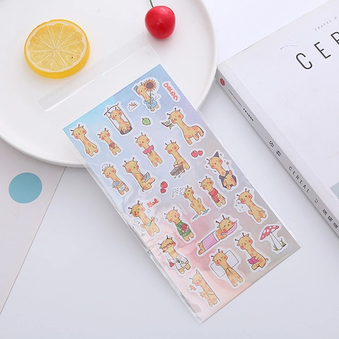 Cartoon Dieren Stickers Voor Kinderen Student Scrapbooking Dagboek Decoratie DIY Beloning Cadeau Papier Decals Schattig Veelkleurig
