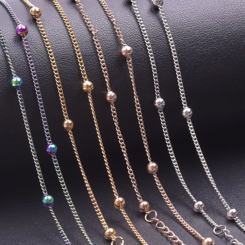 Edelstahl Halskette Satelliten Perlenkette 18K Vergoldet Schlüsselbein Minimalistischer Schmuck Für Damen Herren