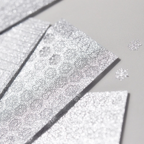 Silver Glitter Nail Art Stickers Butterfly Heart Star Snowflake Patterns Shiny Sequins Decals For DIY Manicure Decoration