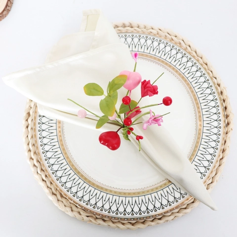 Valentinstag Herz Serviettenring Schaumstoff Beeren Papier Blume Hochzeit Party Tisch Deko Rosa Rot Handgefertigt