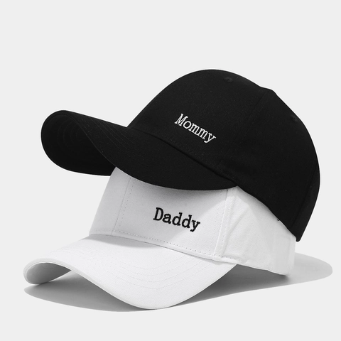 Cappello Da Baseball Cotone Ricamo Lettera Mommy Daddy Regolabile Protezione Solare Stile Vintage Berretto