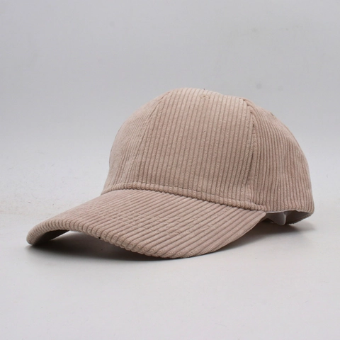 Corduroy Baseball Cap For Men Women Adjustable Metal Buckle Solid Color Retro Warm Structured Curved Brim Casual Hat