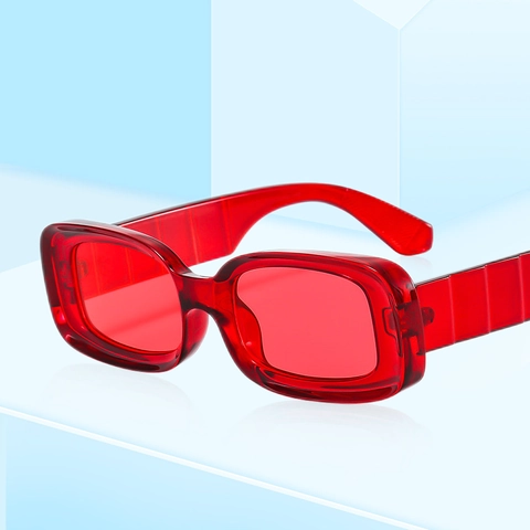Square Frame Sonnenbrille Retro Rechteckige Bonbonfarben UV400 Schutz Trendige PC Rahmen Brillen Für Männer Und Frauen