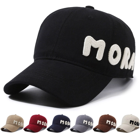 Side Letter Embroidery Baseball Cap Cotton Polyester Sunshade Outdoor Casual Adjustable Curved Brim Soft Top Streetwear Hat