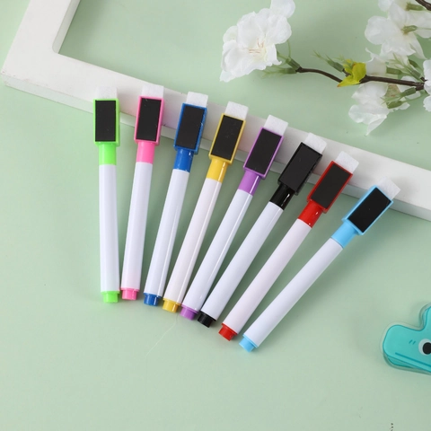 Magnetische Whiteboard Marker Radierbare Bunte Tintenstifte Mit Radierkappe Für Büro Schule Klassenzimmer Heim Kunststoff