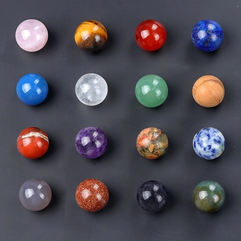 Natural Stone Round Beads Non Porous Polished Healing Crystal Amethyst Agate DIY Jewelry Accessories Decor