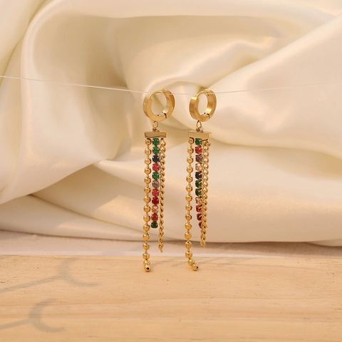 Lange Quasten-Ohrhänger Edelstahl Strass Hamsa-Hand Böser Blick Baum Des Lebens Boho Vintage Schmuck Für Damen