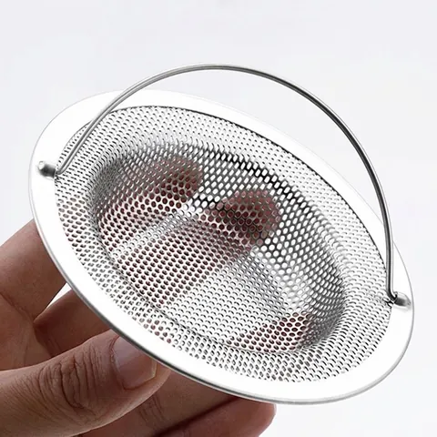 Kitchen Sink Strainer Stainless Steel Mesh Basket Drain Filter With Handle Anti Clogging For Food Waste