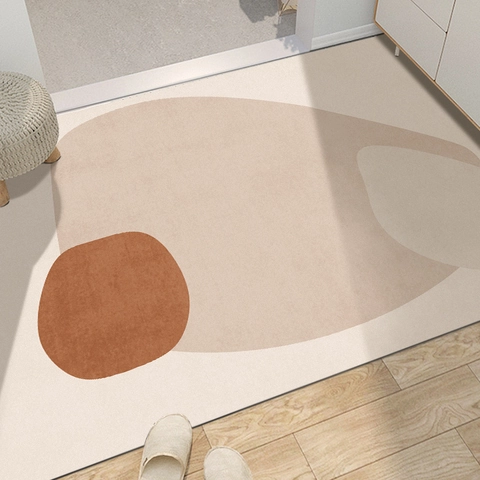 Zerbino In PVC Impermeabile Resistente All'olio Facile Da Pulire Tappeto Ingresso Moderno Motivo Geometrico Astratto Antiscivolo