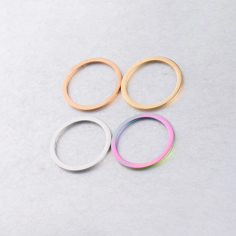 Ciondoli Ad Anello Tondo In Acciaio Inossidabile 304 Lucidato A Specchio Geometrico Componenti Gioielli Per Accessori Fai Da Te
