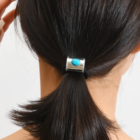 Vintage Bohemian Turquoise Λαστιχάκια Μαλλιών Ελαστικά Στηρίγματα Αλογοουράς Διακοσμητικά Αξεσουάρ Μαλλιών Για Γυναίκες