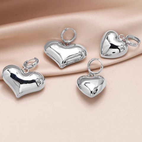 Orecchini Pendenti A Cuore In Rame Lucidato Ciondolo Geometrico Chic Per Donna Gioielli Di Moda Regalo