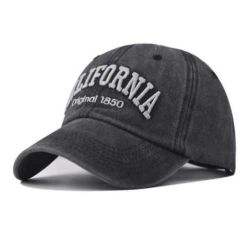 Cappello Da Baseball California Original 1850 In Cotone Lavato Ricamo Vintage Regolabile Cappello Da Sole