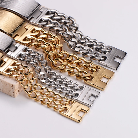 Bracciale Da Uomo In Acciaio Inossidabile Catena Cubana Retro Heavy Industrial Punk Croce Religiosa Preghiera Incisa