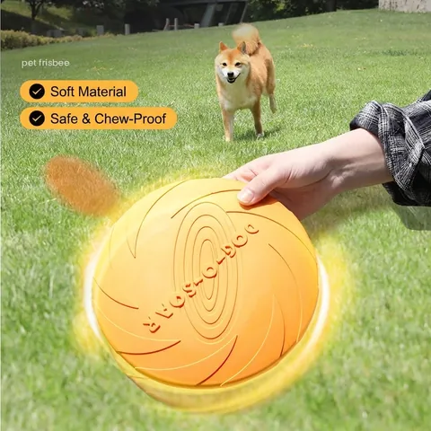 Interactive Dog Toys Floating Water Rubber Frisbee And Football With Grab Tabs Durable Training Supplies For Active Dogs