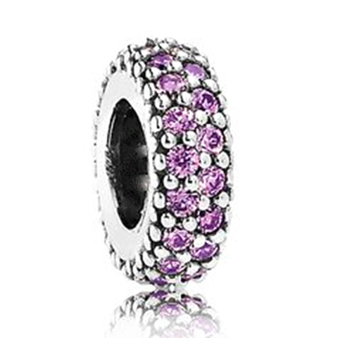 Heart Charm Bead For Bracelet Jewelry Making Alloy Zircon Enamel Spacer Pendant Romantic Elegant Accessory For Women
