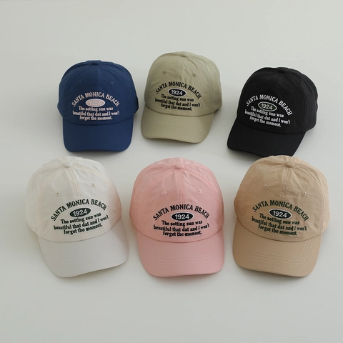Gorra De Béisbol Niños Secado Rápido Transpirable Sombrero Sol Bordado Letras Deporte Verano Ajustable Niños Niñas
