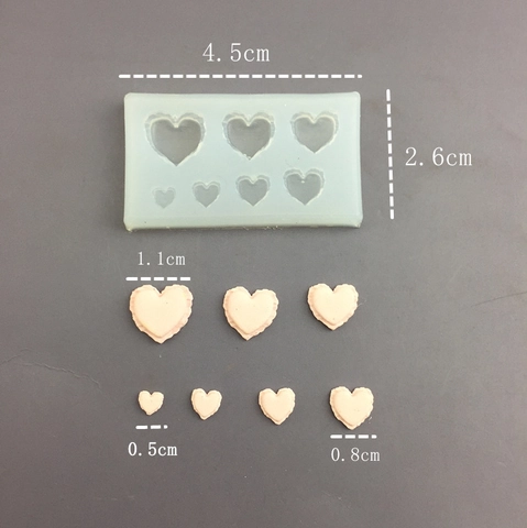 Mini Molde De Silicona DIY Simulacion Comida Donut Pan Galleta Corazon Chocolate Artesania Resina Epoxi Herramientas De Horneado