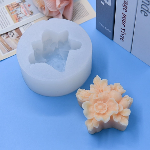 Blumenform Silikonform DIY Kuchen Backwerkzeug Für Handgemachte Kerzen Seife Basteln Ornament