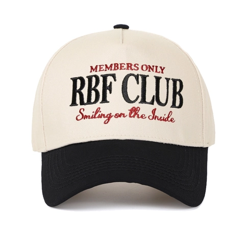 Retro Baseball Cap Cotton Embroidered Lettering Contrast Color Vintage Streetwear Hat For Men Women Adjustable Snapback