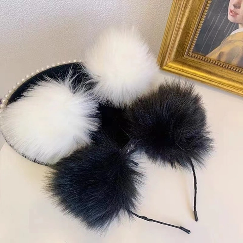Cute Cat Ear Headband Faux Fur Plush Soft Hair Hoop For Cosplay Party Halloween Sweet Hair Accessories For Women Girls