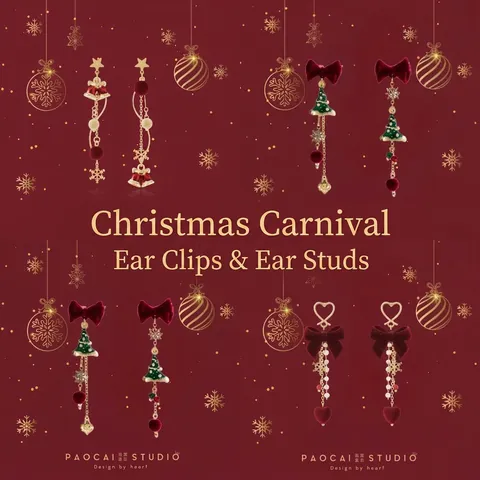 Festive Christmas Earrings For Women Bow Knot Christmas Tree Design With 925 Sterling Silver Earring Post Alloy Velvet