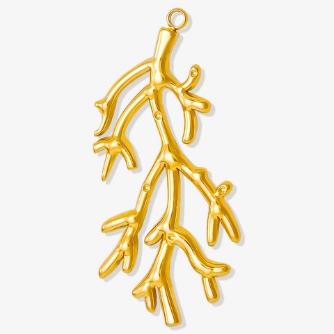 Colgante De Rama De Coral Acero Inoxidable 304 Forma De Árbol Irregular Para DIY Fabricación De Joyas Accesorio
