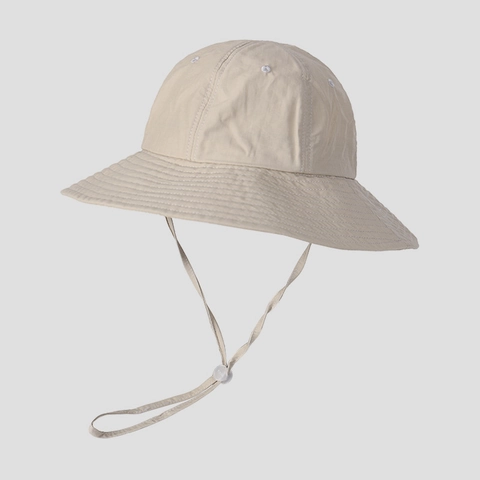 Outdoor Bucket Hat Cotton Nylon Ripstop Wide Brim Sun Protection Breathable Hiking Camping Adjustable Drawstring