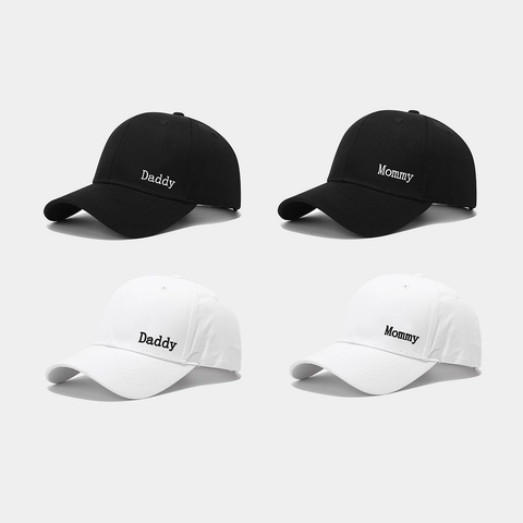 Cappello Da Baseball Cotone Ricamo Lettera Mommy Daddy Regolabile Protezione Solare Stile Vintage Berretto