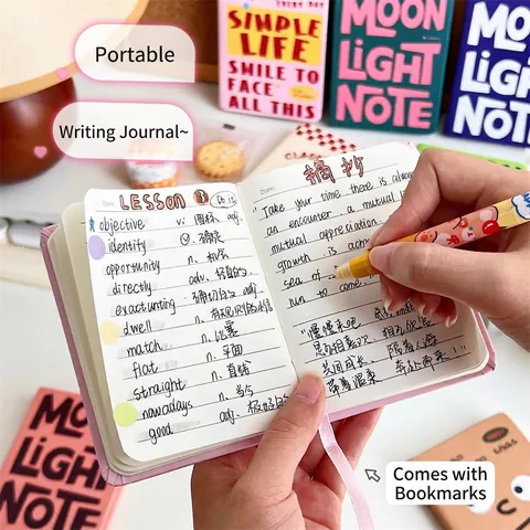 Mini Taccuino Tascabile A7 Cartone Animato Animale Rilegatura A Spirale Blocco Note Portatile Stile Retrò