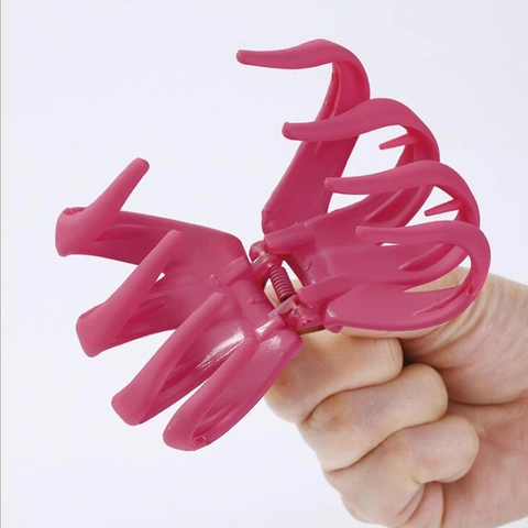 Molletta Per Capelli Polpo Plastica Opaca Antiscivolo Grandi Fermagli Geometrici Ovali Accessori Per Donna
