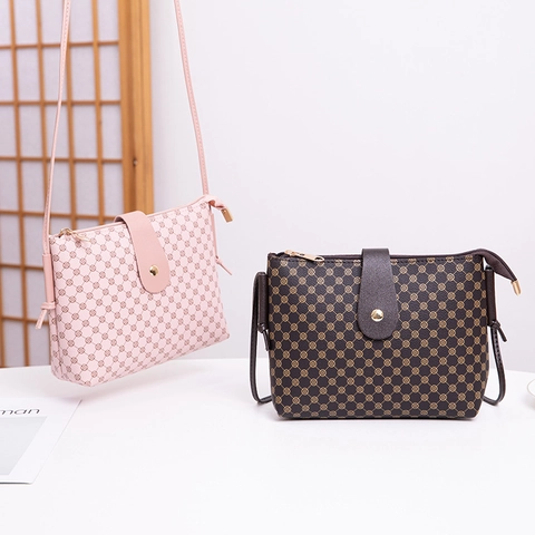 Sac À Épaule Pour Femmes En Cuir PU Imprimé Géométrique Rétro Sac Bandoulière Avec Fermeture Magnétique Et Bandoulière Réglable