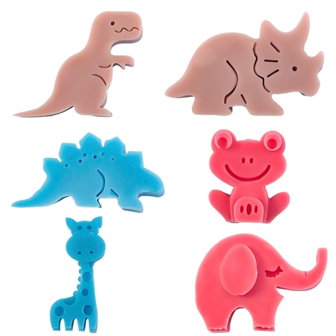 Dieren Siliconen Mallen Voor DIY Kaarsen Zeep Hars Bakken Leuke Olifant Dinosauriër Giraffe Kikker Creatieve Gereedschappen