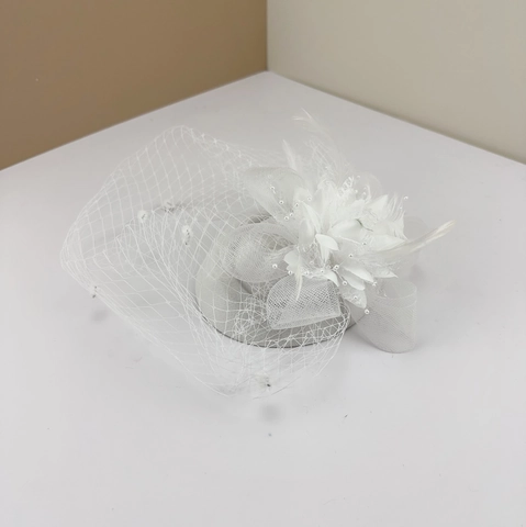 Κομψό Vintage Καπέλο Fascinator Με Δίχτυ Πέπλο Φτερό Λουλούδι Νυφικό Γάμος Αξεσουάρ Μαλλιών