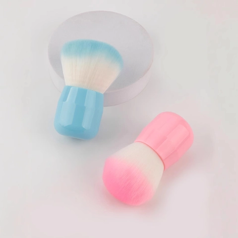 Mini Pinceau De Maquillage Trapu Fibre Synthétique Souple Portable Poudre Libre Blush Fond De Teint Pinceaux Outil
