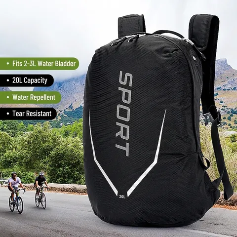 Wasserdicht Nylon Sport Rucksack Leicht Atmungsaktiv Outdoor Schultertasche Für Radfahren Wandern Reisen Camping Daypack Unisex