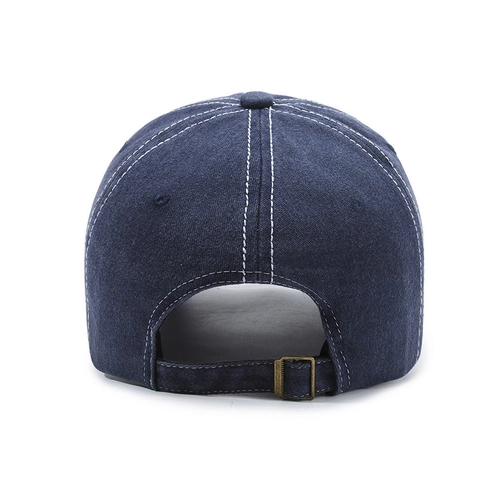 Washed Cotton Baseball Cap Vintage Letter Embroidery Adjustable Sun Shade Hat Casual Unisex