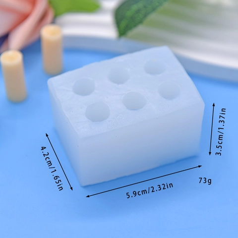 Cylindrical Multi Hole Silicone Mold For DIY Handmade Candle Soap Mousse Cake Chocolate Aromatherapy Flexible Non-Stick
