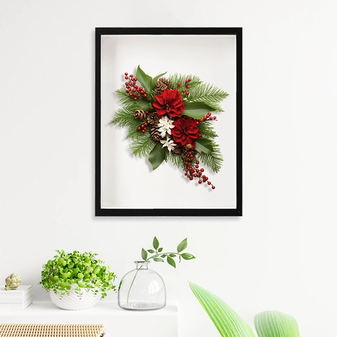 Cadre Shadow Box Profond En Bois Pour Fleurs Séchées Médailles Spécimen Décoration Murale Maison