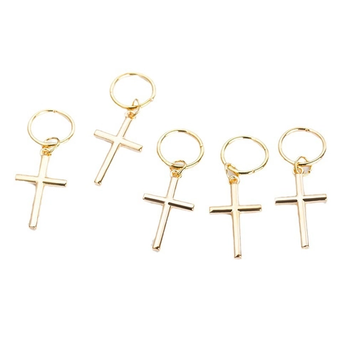 Hair Braid Rings Alloy Metal Shell Star Leaf Cross Hamsa Hand For African Braids Dreadlock Decorations Accessories
