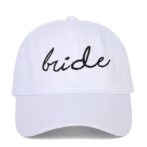 Berretto Da Baseball In Cotone Ricamo Bride Regolabile Protezione Solare Per Matrimonio Addio Al Nubilato Outdoor