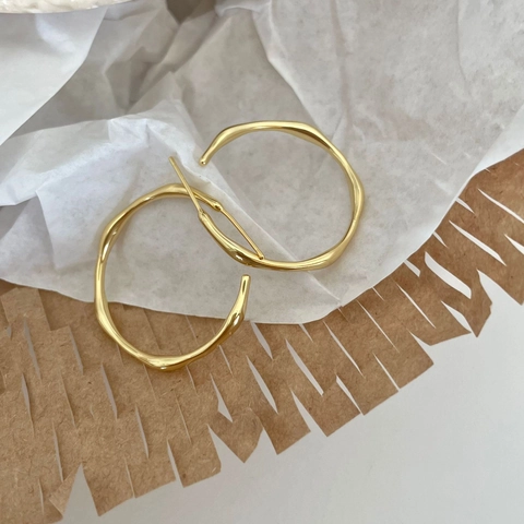 Mobius Hoop Earrings 925 Sterling Silver Irregular Twisted Geometric Minimalist Trendy Studs Jewelry For Women Elegant