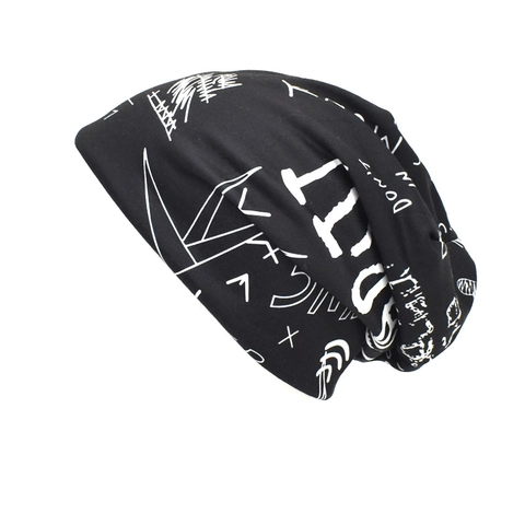 Bonnet Slouchy À Imprimé Graffiti Motif Lettres Bonnet En Tricot Style Hip Hop Streetwear Pour Hommes Femmes