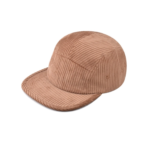 5 Panel Baseball Cap Corduroy Flat Brim Retro Adjustable Outdoor Casual Streetwear Hat For Men Women