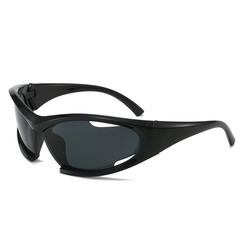 Occhiali Da Sole Sportivi Avvolgenti Montatura In PC Protezione UV400 Y2K Cyberpunk Futuristico Per Uomini Donne